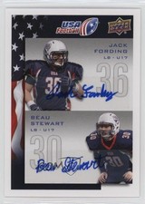 2014 Upper Deck USA Football Auto Jack Fording Beau Stewart #125 Auto 5y7