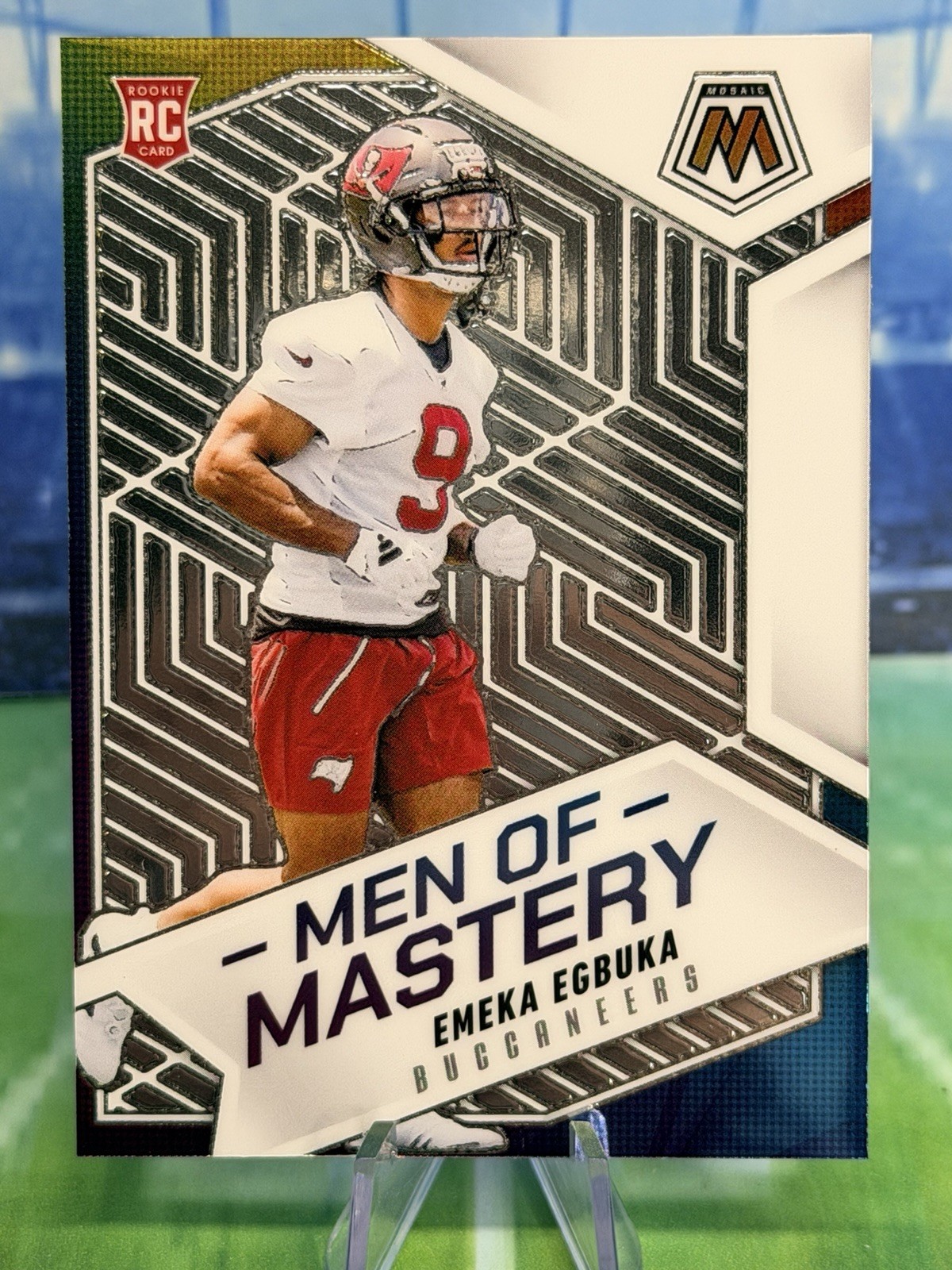 2025 Panini Mosaic Emeka Egbuka RC Base Silver Men of Mastery #15 Rookie