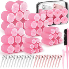 65 PCS Hair Curler Rollers with 5 Sizes Self Grip Hair Rollers for Long Medium S