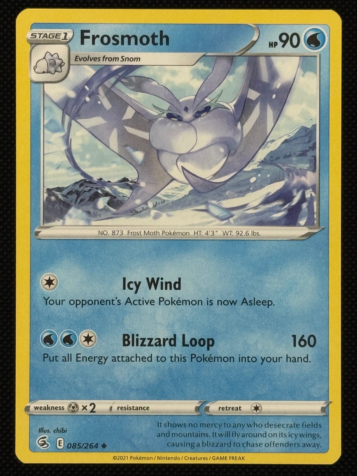 Frosmoth 085/264 Uncommon Fusion Strike Near Mint