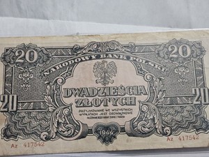 Poland 20 Zlotych 1944 OBOWIĄZKOWE WW2 Liberation Issue Scarce XF AU