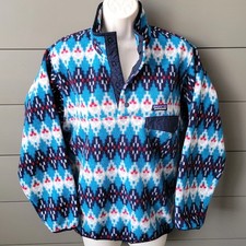 Patagonia Synchilla Snap T Pullover Fleece Multicolor Aztec Print Womens XS VGUC