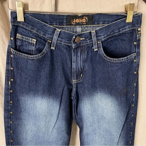 Neu mit Etikett Soho Couture Schlagjeans Lederunterteil/Nietendetail Größe 1 siehe Maße. - Bild 2 von 10