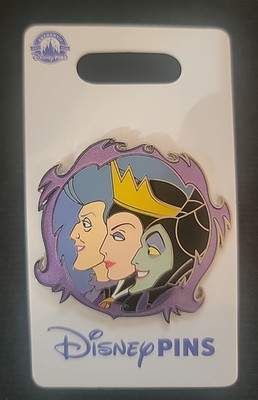 2025 Disney Parks Villain Frame Evil Queen Maleficent Lady Tremaine OE Pin