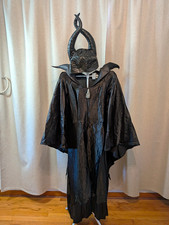 Disney Maleficent Adult Black Costume Robe with Horn Headpiece