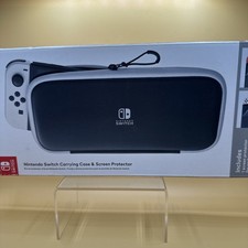 Nintendo Switch Carrying Case Screen Protector Black/White Color - New Sealed