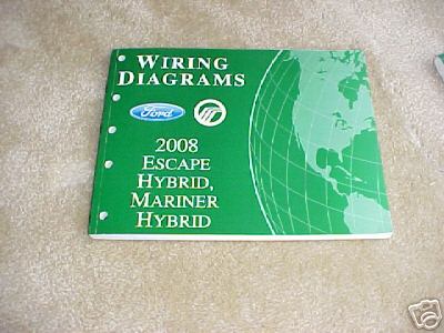 2008 Ford Escape Mariner Hybrids Wiring Diagram Manual Ebay
