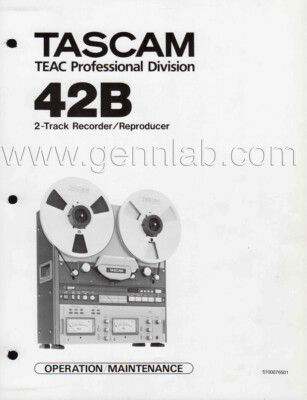 Reel to Reel TASCAM 42B Operation / Service Manual PDF file download
