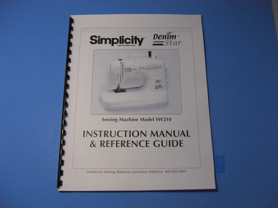 Simplicity Model SW210 Denim Star Sewing Machine Instruction Manual - Printed - Image 4 of 4