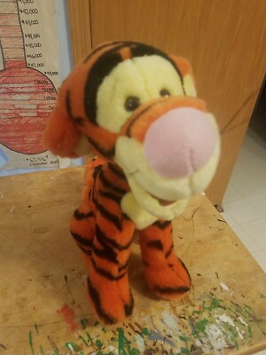 Tigger Winnie the Pooh Plush Stuffed Toy with Curly Tail Orange 11 inch Cute 