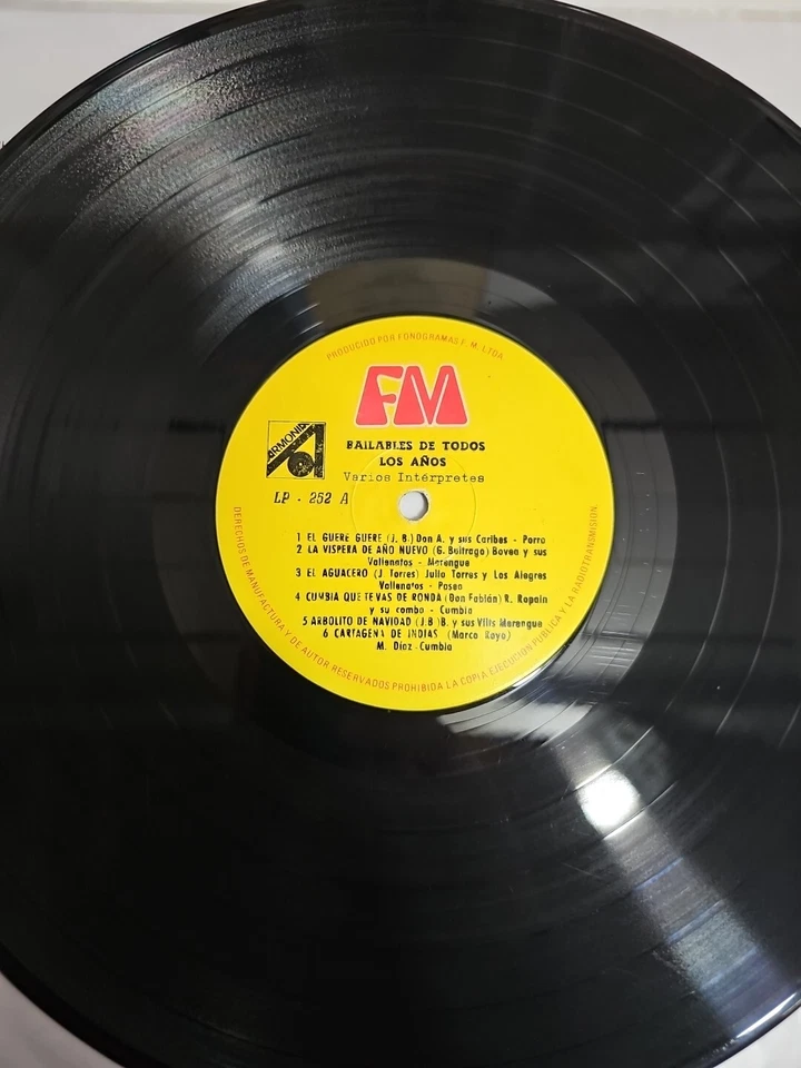 Bailables De Todos Los Años cumbia Vinyl LP Colombia RARE- VG+ Foto 2 de 4