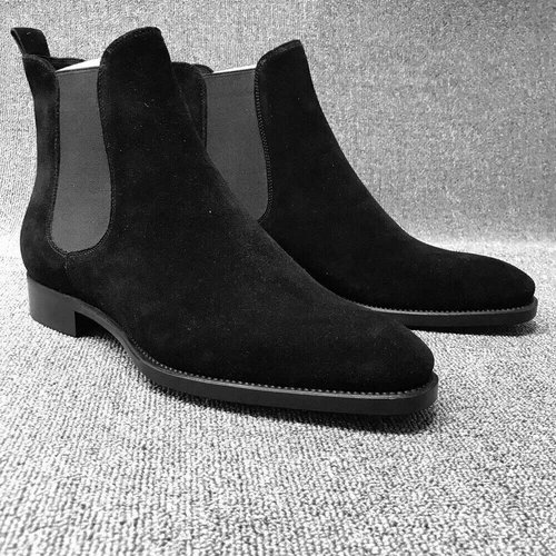 Chelsea Boots Für Herren Herrenstiefel Aus Echtem Leder Retro Ankle Boots Schuhe - Bild 10 von 15