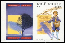 BELGIUM 1851i - 18th Century Postal Notice "Imperf Single" (pc13989)