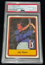 Jay Haas "1983 Ryder Cup Champ" Signed Auto 1981 Donruss Golf 35 Rookie Card PSA
