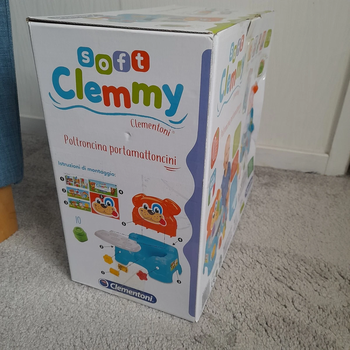 Clementoni Soft Clemmy Baby Chair With Shapes Blocks New In Box eBay