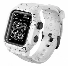 Waterproof Tactical Rugged White Protective Band & Case Apple Watch 4 5 6 44mm
