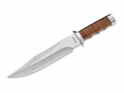 BÖKER MAGNUM Giant Bowie Outdoormesser Feststehend 440A Ledergriff - 02MB565 - Bild 1 von 2