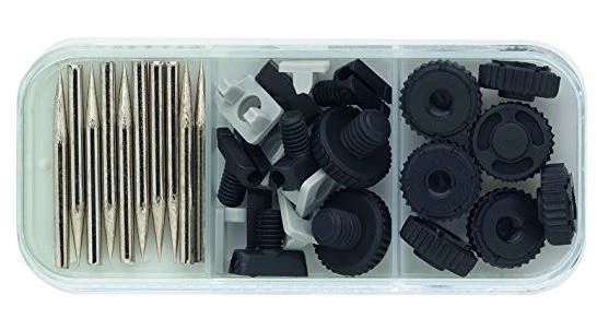 Zirkelersatzteilkästchen FaberCastell 123131 Schrauben Minenhalter Zirkelspitzen