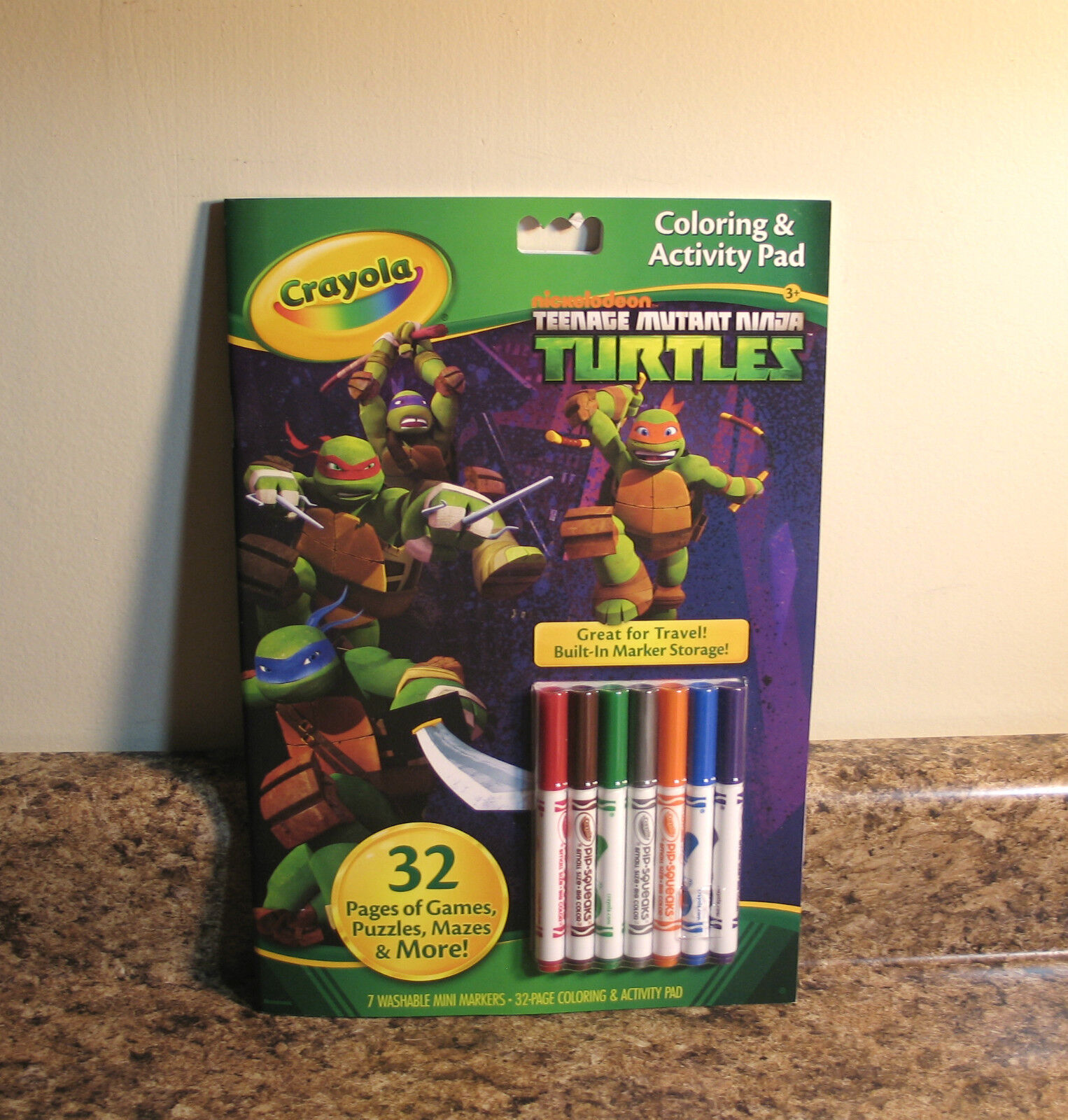Crayola Teenage Mutant Ninja Turtles Coloring and Activity Pad Set Markers NEW