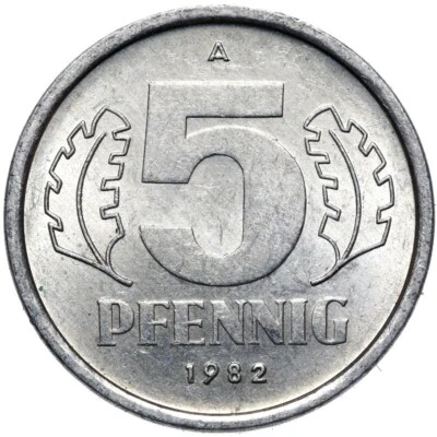 Deutschland DDR - Münze - 5 Pfennig 1982 A - Berlin - SELTEN ! - Bild 1 von 2