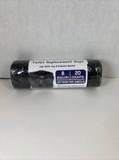 Portable Toilet Replacement Bags, 20 Count 8 Gallon 1.5 Mil Super Thickened Comp