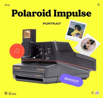 Polaroid Impulse Portrait Instant Film Camera | Vintage 600 Film Camera with
