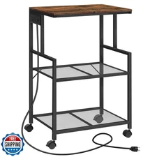MAHANCRIS Mobile Printer Stand, 3-Tier Industrial Printer Cart with Power Out