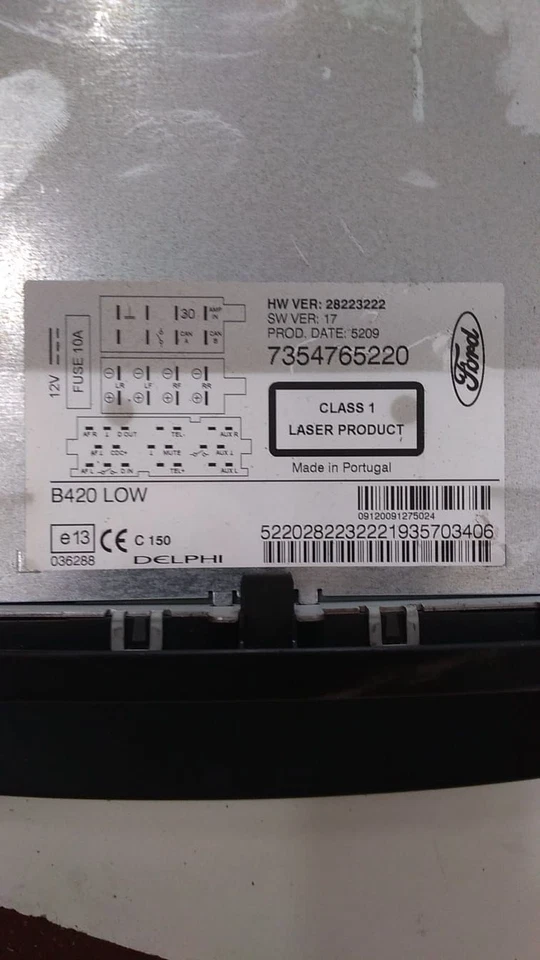 AUTORADIO PER FORD Ka Serie (CCU) 7354765220 (08>18) - Immagine 3 di 4