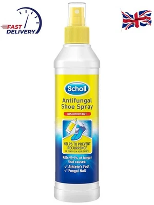 Scholl Antifungal Shoe Spray Disinfectant, 250 ml. Free Shipping UK