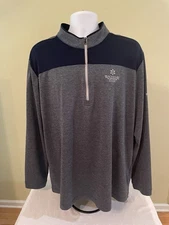 NEW Adidas 1/4 Zip Black & Gray Pullover. Size 2XL Logo: Wachesaw East Golf Club