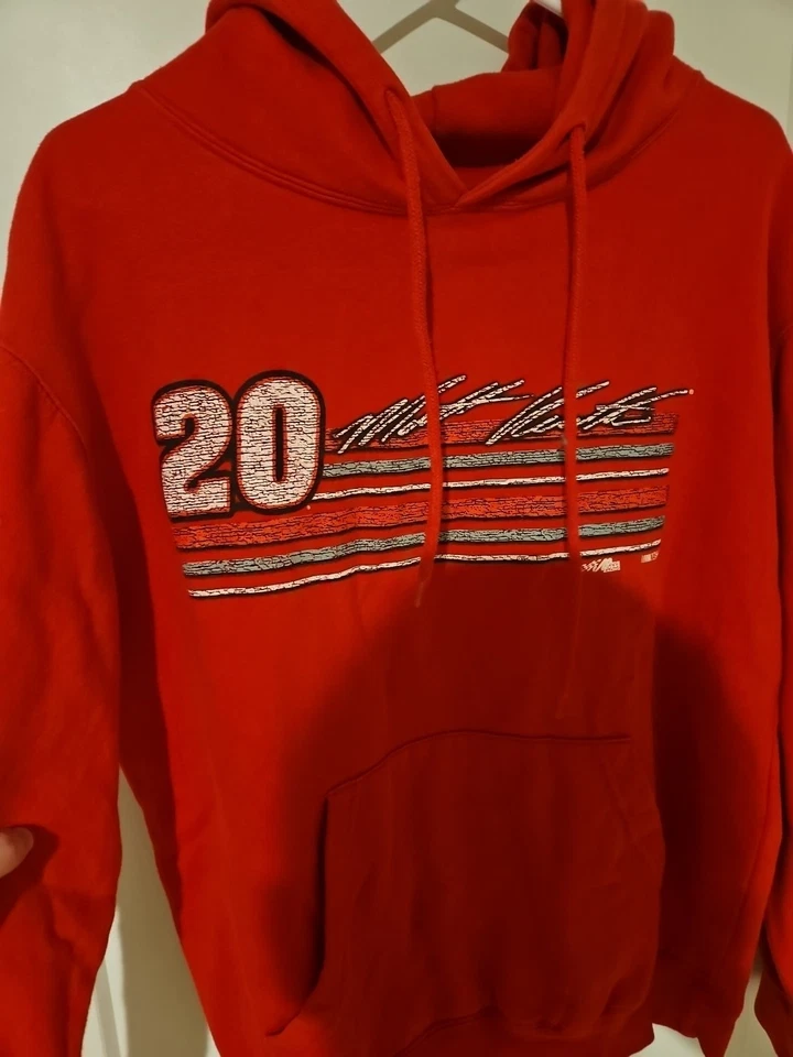 Sudadera con capucha para hombre vintage roja B & E Sport Nascar Matt Kenseth #20 talla M Foto 4 de 4