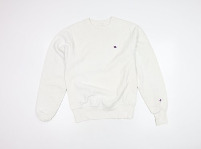 Unisex Erwachsene UK XS Regular Champion Weiß Pullover Sweatshirt