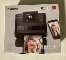 Canon Selphy CP1200  Black Compact Color Photo Printer In Box