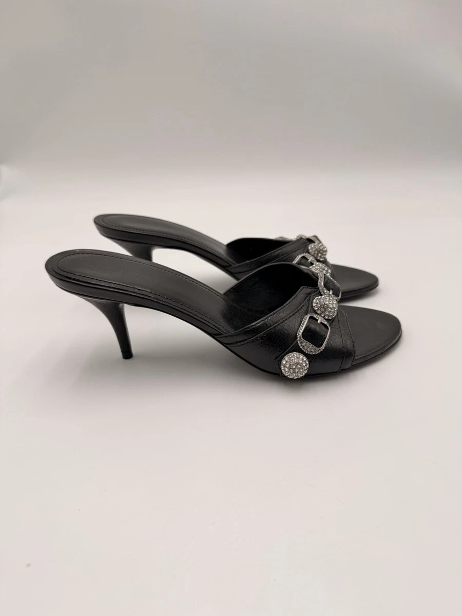 靴 Balenciaga knife mule satin Black 37 Balenciaga Black Satin Knife Mules Size 37 Balenciaga | TLC US