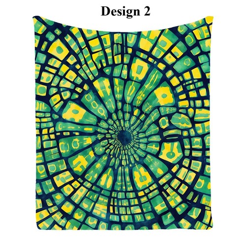 Tie Dye Spirals Flower Geometric Bedspread Throw Blanket Birthday Holiday Gift - Picture 11 of 16