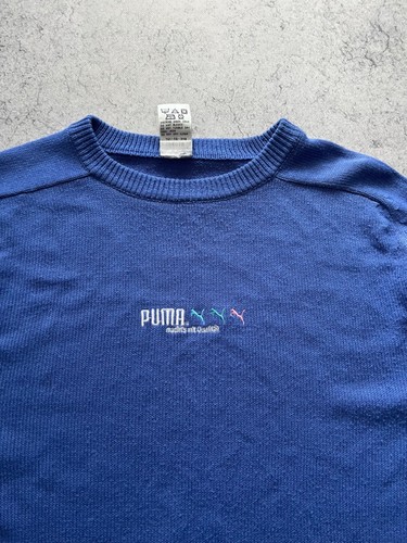 Sudadera Puma De Colección Años 90 Cuello Redondo Rara Y2K Azul Para Hombre Talla Grande Manga Larga - Imagen 3 de 14