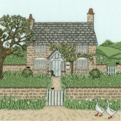 Bothy Threads Kreuzstich Set ''Gärtnerhaus'', Zählmuster, XSS11, 25x25cm