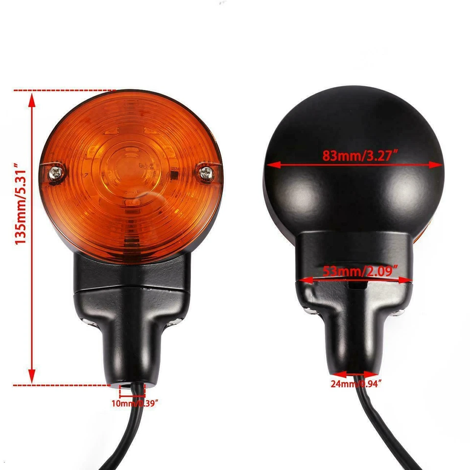 Front Flat Turn Signal Lights For Harley Heritage Softail Classic FLSTC 1999-17 - Imagem 3 de 4