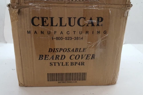 Bx/1000 Cellucap BP4R Beard Cover 19" White 10 pk/100 - product listing photo