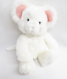 white mouse stuffed animal