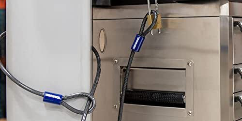 7 Ft x 5/8" Commercial Steel Braided Loop Cable, Heavy Duty Vinyl Wrap for Corro - Picture 4 of 7