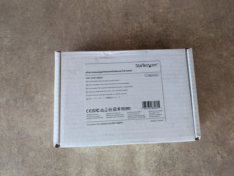 STARTECH.COM IESC1G80UP 8-PORTS GIGABIT POE 30W POWER OVER ETHERNET SWITCH W7-3 - Image 2 of 4