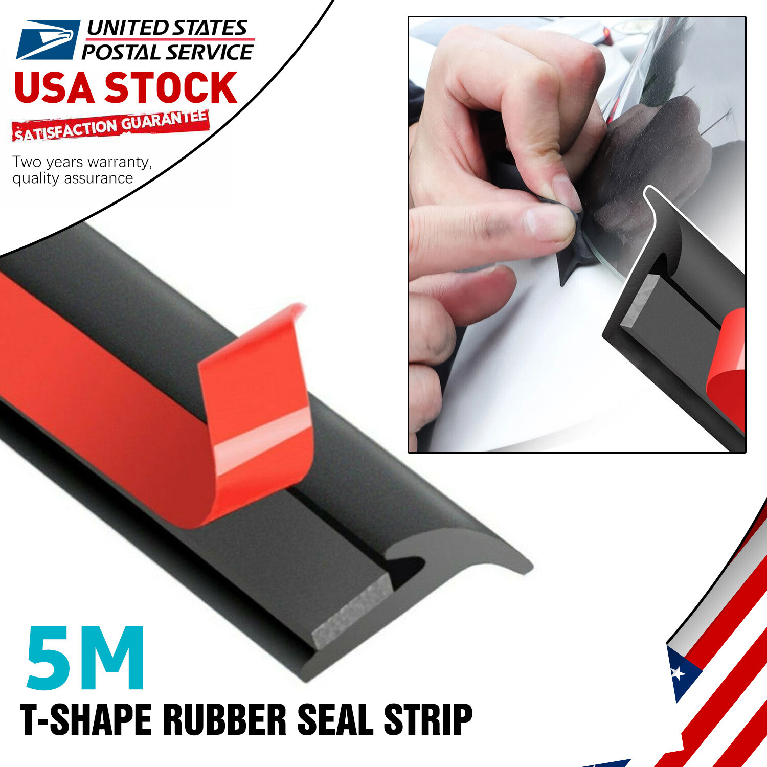 16FT Rubber Edge Trim Seal Strip for Car Door Protection and Decoration