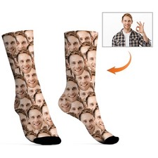 Custom Your Own Photo Socks, Personalized Picture Socks Gifts For Mom Dad Men