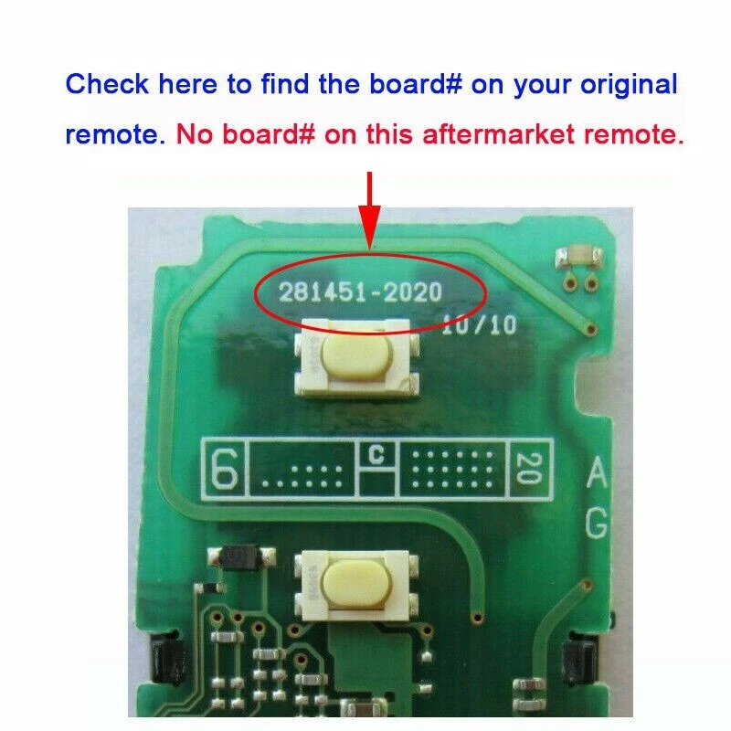 281451-2020 for Lexus IS250 IS300 IS350 RC300 RC350 RC200T Smart Remote Key Fob Foto 2 de 3