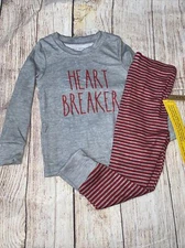 Rae Dunn 2T 3T 4T 5 6 7 Boys Heart Breaker Valentine’s Pajamas NEW Super Soft