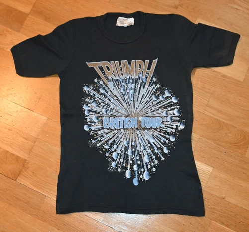 TRIUMPH Rare UK Brittish Tour concert tee t-shirt 1980s vintage concert t-shirt, vintage, single stitch, B+ condition