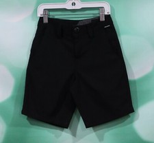 Volcom Boys Size 22 8 Slim Surf Turf Quick Dry 4 Way Stretch Black Shorts