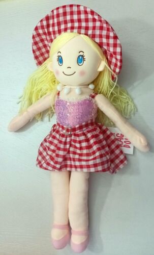 22" Sophie Rag Doll Red Gingham Dress and Hat