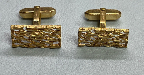 Antique German Cufflinks Hallmark Double R&W Gold Filled